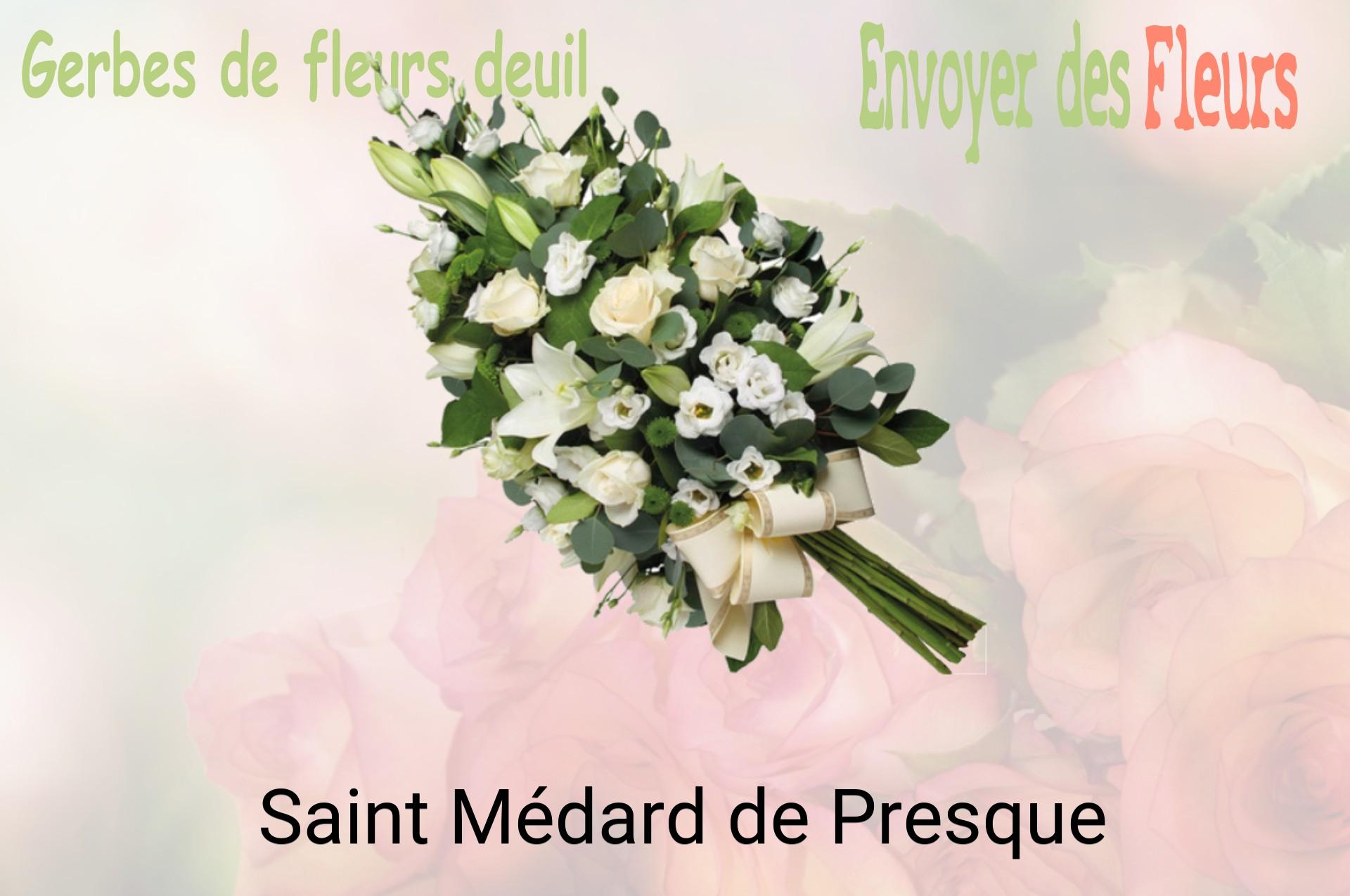 Gerbe de fleurs de deuil livrée à Saint-Médard-de-Presque